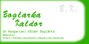 boglarka kaldor business card